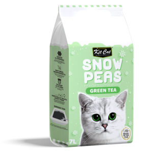 KIT CAT Snow Peas (Green Tea) Pasir Kucing Gumpal Organik Anti Bakterial 7L