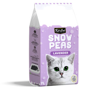KIT CAT Snow Peas (Lavender) Pasir Kucing Gumpal Organik Anti Bakterial 7L