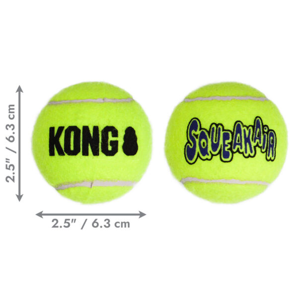 KONG Air Dog Squeaker Tennis Ball 3 Pack Medium
