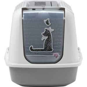 Trendy Cat Jumbo Cats in Love Closed Litter Boxes Decorated premium cat litter box