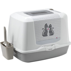 Trendy Cat Jumbo Cats in Love Closed Litter Boxes Decorated premium cat litter box