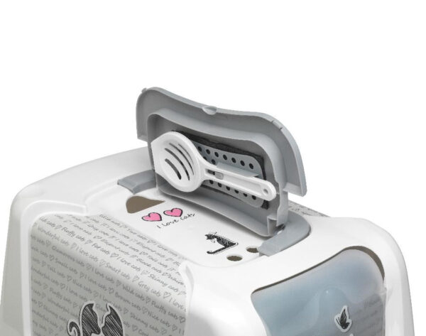Trendy Cat Jumbo Cats in Love Closed Litter Boxes Decorated premium cat litter box