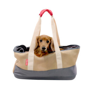 IBIYAYA Tas Ringan Ibiyaya Mesh Dachshund Pet Carrier Ransel Untuk Anjing & Kucing (Khaki) FC1526-DG