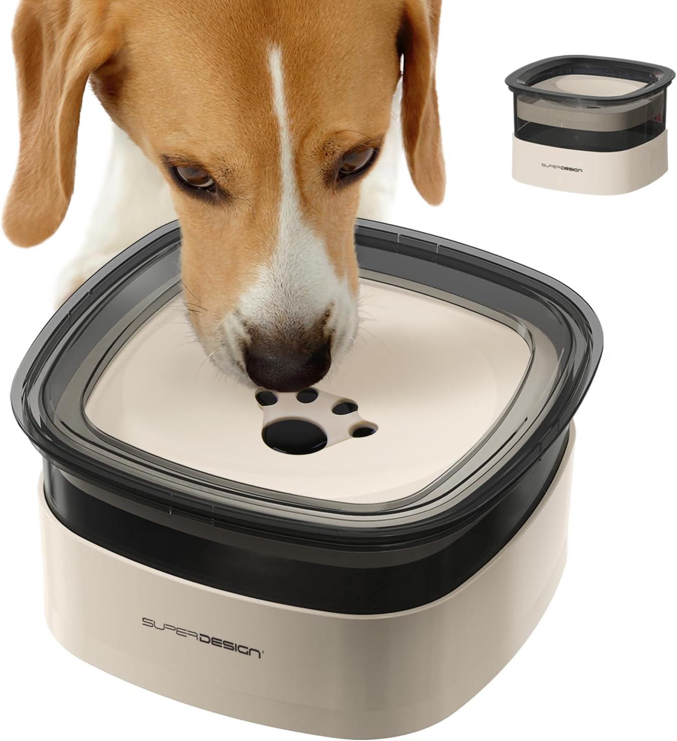 SUPER DESIGN Floating Bowl Tempat Minum Anjing & Kucing Anti Tumpah