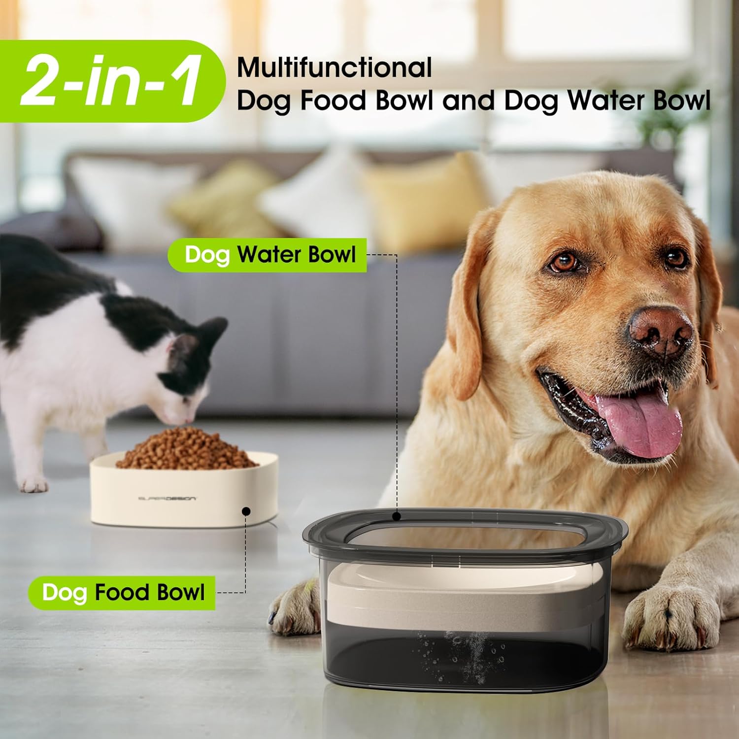 SUPER DESIGN Floating Bowl Tempat Minum Anjing & Kucing Anti Tumpah - Gambar 6