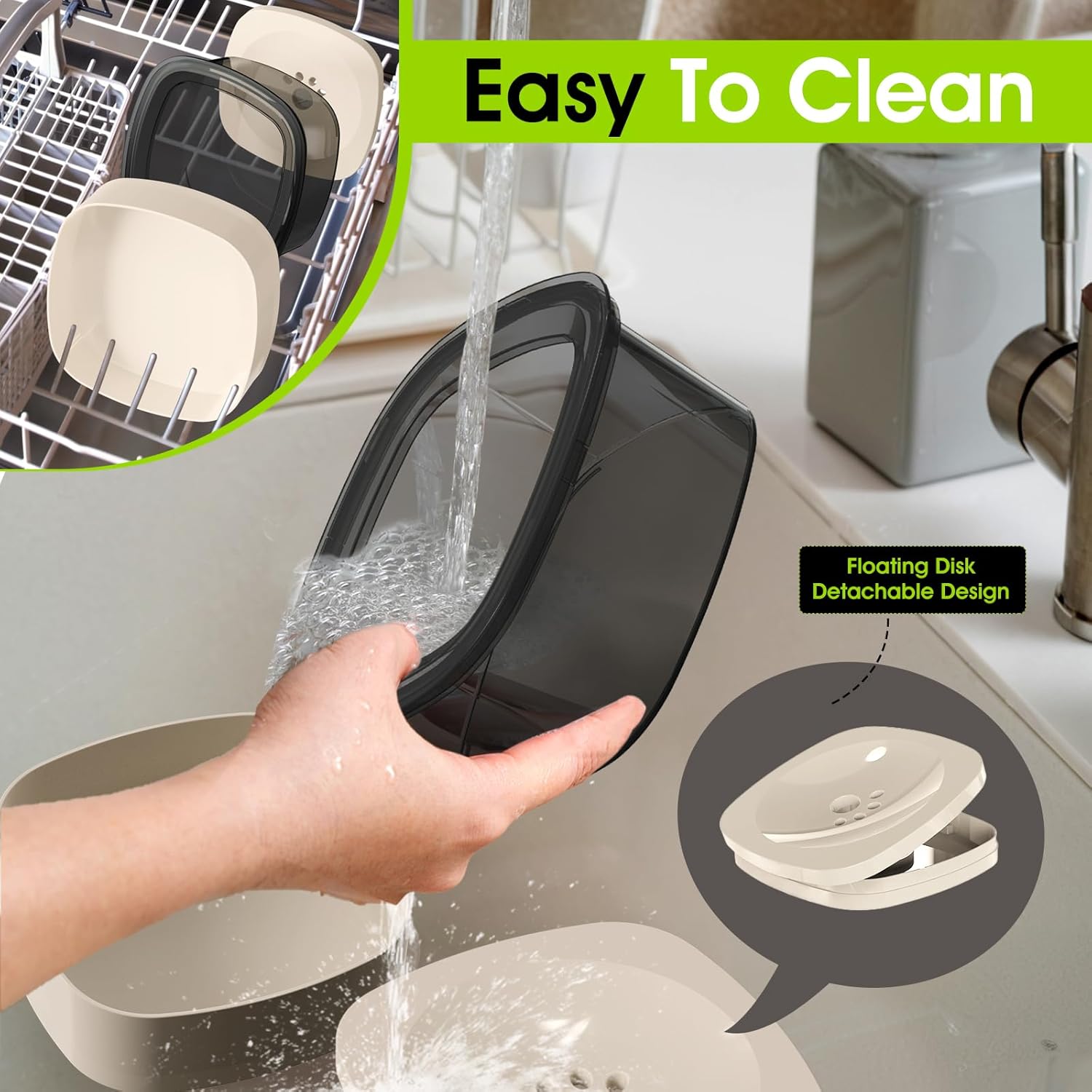 SUPER DESIGN Floating Bowl Tempat Minum Anjing & Kucing Anti Tumpah - Gambar 9