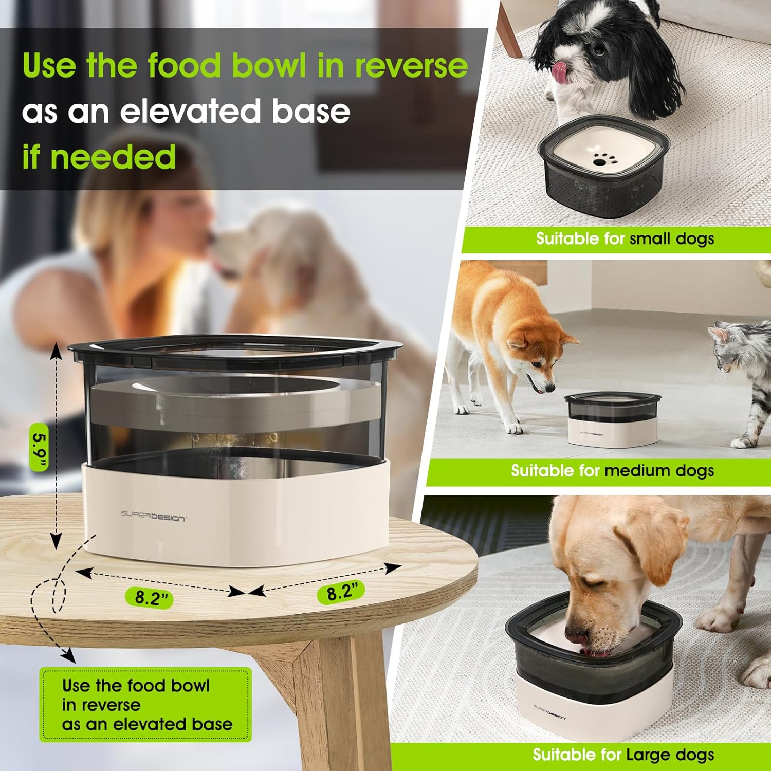 SUPER DESIGN Floating Bowl Tempat Minum Anjing & Kucing Anti Tumpah - Gambar 7