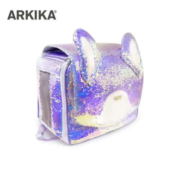 ARKIKA Sparkling Sequin Backpack Pet Carrier Bag