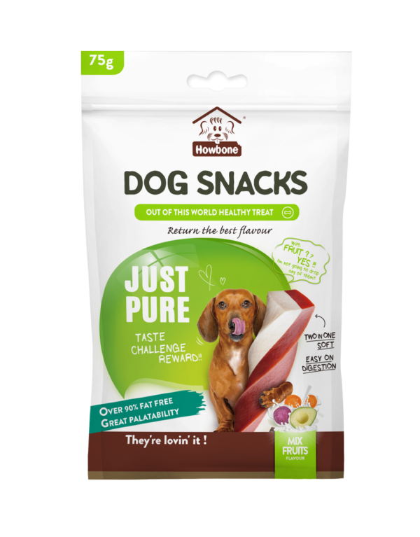 HOWBONE Mix Fruity Flavored Just Pure Dog Snack 75g