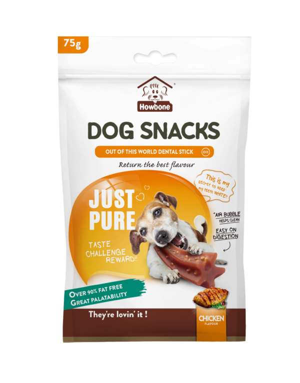 HOWBONE Chicken Flavor Dental Stick Dog Snacks 75g