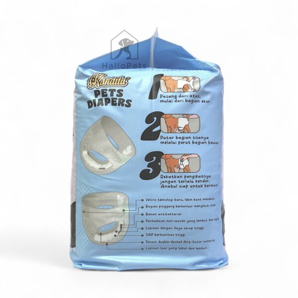 KANDILA Disposable Pet Diapers L - Gambar 3