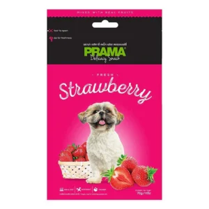 PRAMA Delicacy Snack Fresh Strawberry Dog Treats 70g