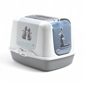 Trendy Cat Jumbo Cats in Love Closed Litter Boxes Decorated premium cat litter box