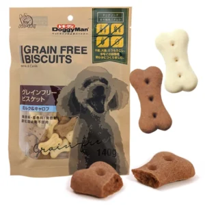 DOGGYMAN Grain Free Biscuits Milk & Carob 140g