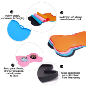 Alas Tempat Makan Anjing Bahan Karet Silikon Super Design