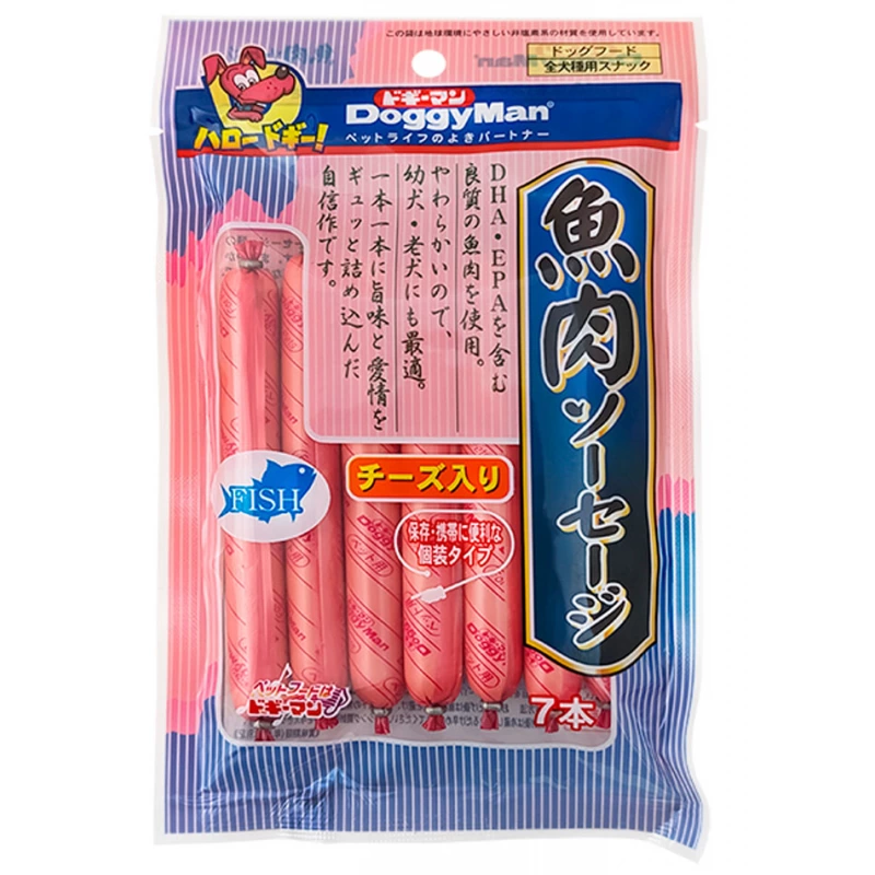 DOGGYMAN Fish Sausages For Dogs 7pcs