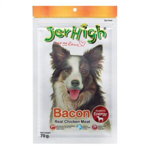 JERHIGH Bacon Real Chicken Meat 70g Dog Treats