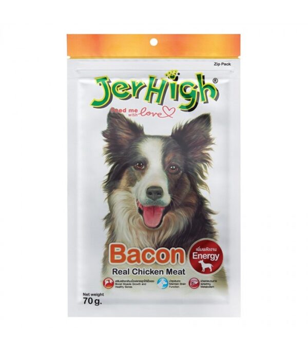 JERHIGH Bacon Real Chicken Meat 70g Dog Treats