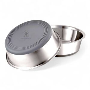 Tempat makan anjing stainless, tempat makan anjing kucing Stainless Steel Silicone Bowl