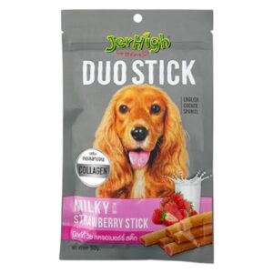 JERHIGH Duo Stick Milky with Strawberry 50g Dog Treats