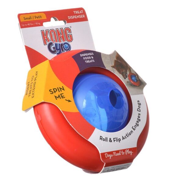 KONG Gyro Dog Toys Small Dispenses Food & Treats - Gambar 2