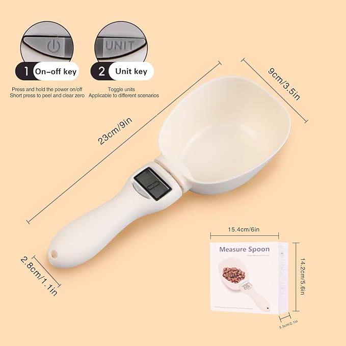 Timbangan sendok makan digital untuk kucing anjing dan burung
