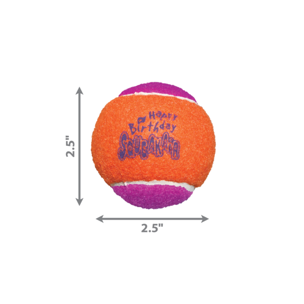 KONG SqueakAir Birthday Balls 3-pk - Gambar 3