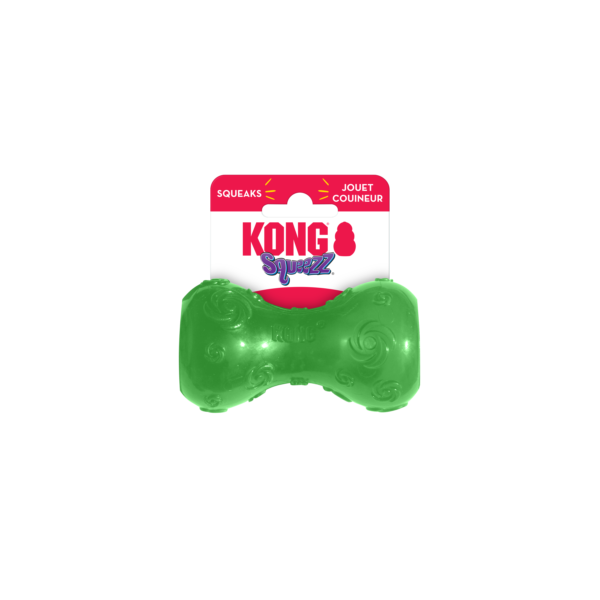 KONG Squeezz Dumbbell Dog Toys - Gambar 2