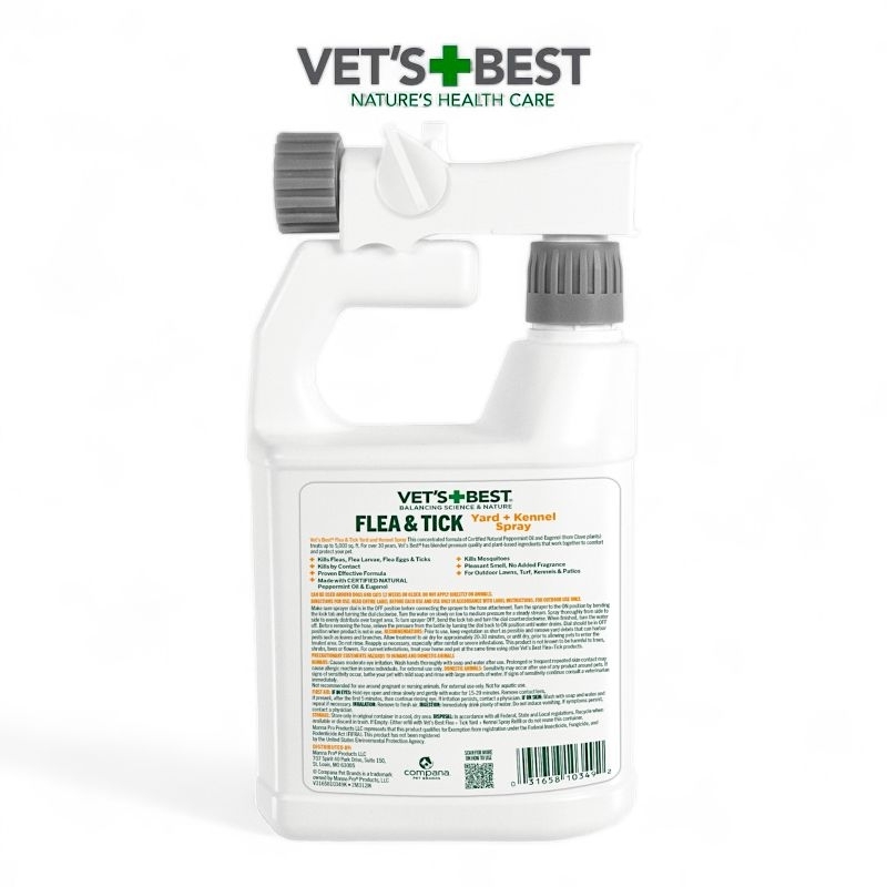 VETS BEST Flea & Tick Yard & Kennel Spray - Gambar 2